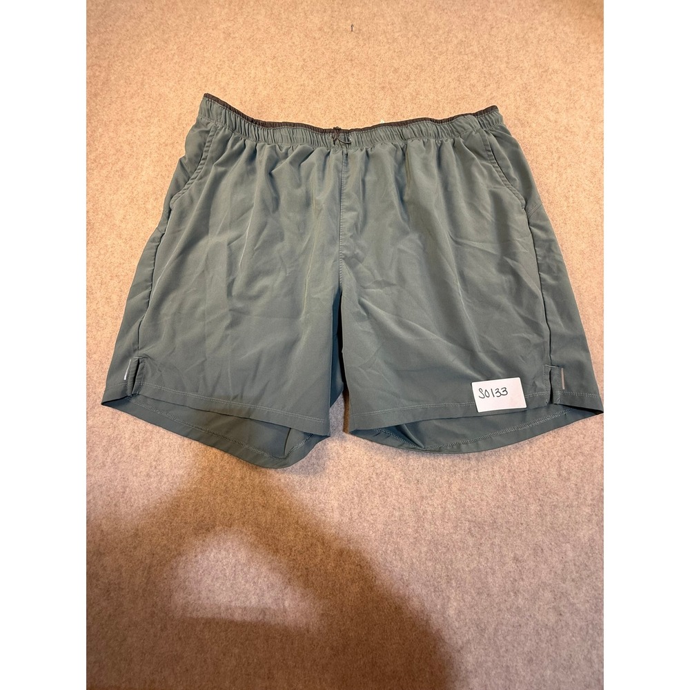 Columbia Mens AO3935 Active Shorts Blue Gray XXL‎ Elastic Waist Hiking Running